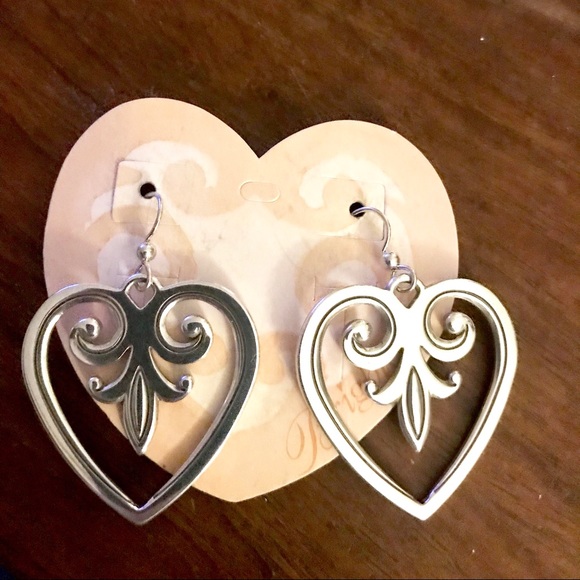 Brighton Jewelry - Brighton Palace Heart Dangle Silver Earrings NWT Brighton Jewelry - Brighton Palace Heart Dangle Silver Earrings NWT